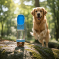 BPA-Free Portable Pet Water Bottle & Feeder - Square